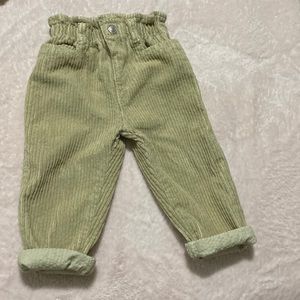 Zara corduroy paper bag pants